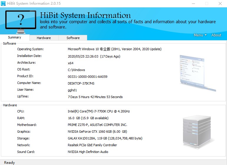 HiBit System Information截图