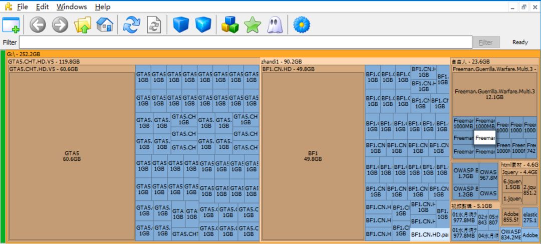 SpaceSniffer v1.3.2 直观查看电脑C盘空间占用的软件插图1